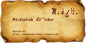 Michalek Áldor névjegykártya